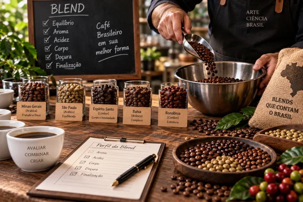 Avaliação e combinação de cafés brasileiros para criação de um blend