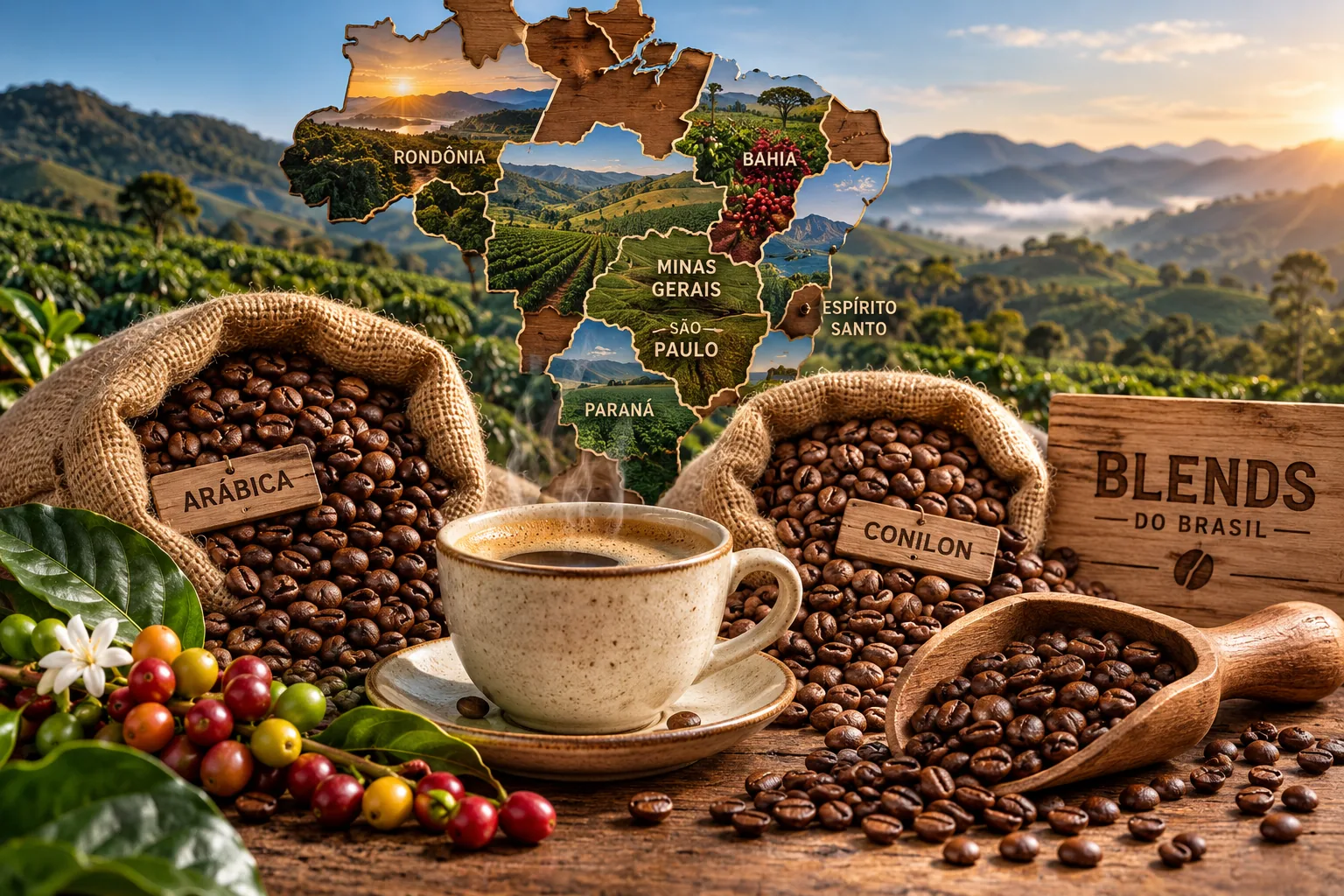 Blends de Café no Brasil: Como Regiões, Grãos e Sabores se Encontram na Xícara