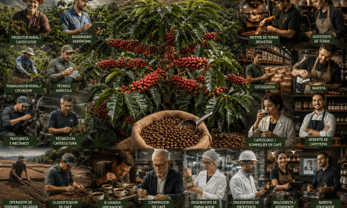Profissionais da cadeia produtiva do café no Brasil
