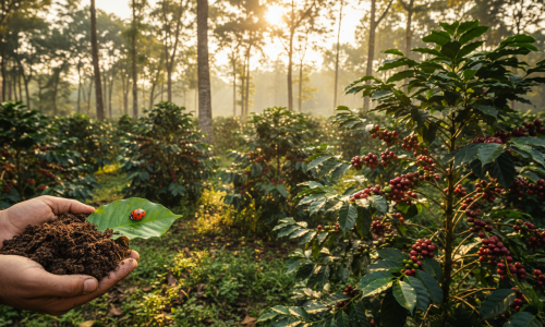 Café orgânico é aquele cultivado sem o uso de agrotóxicos, fertilizantes sintéticos ou sementes geneticamente modificadas